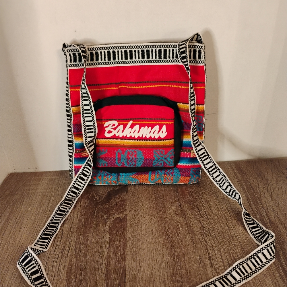 Red and Blue Crossbody Bag